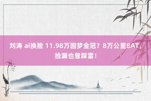 刘涛 ai换脸 11.98万圆梦金冠？8万公里8AT，捡漏也